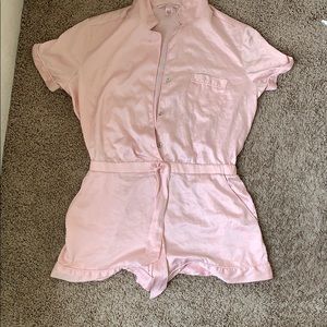 pink sleepwear romper from victoria secret